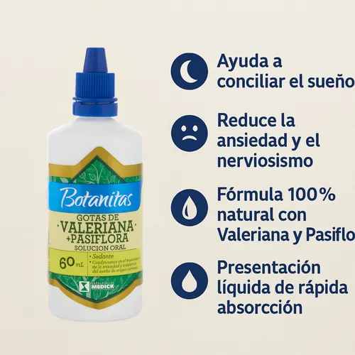 valeriana + pasiflora medick (botanitas) – 60 ml