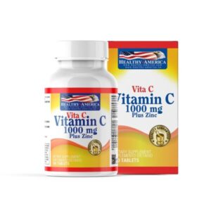 vitamina c 1000 mg + zinc healthy america – 100 tabletas