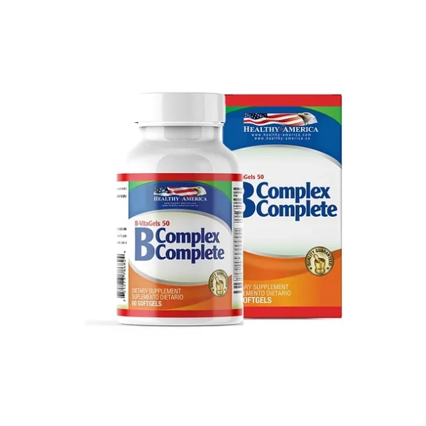 complejo b50 complex complete 60softgels healthy america