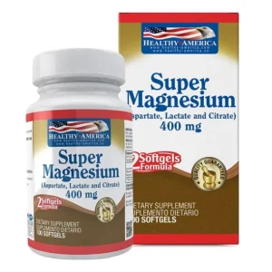 super magnesium 400 mg 100softgels healthy america